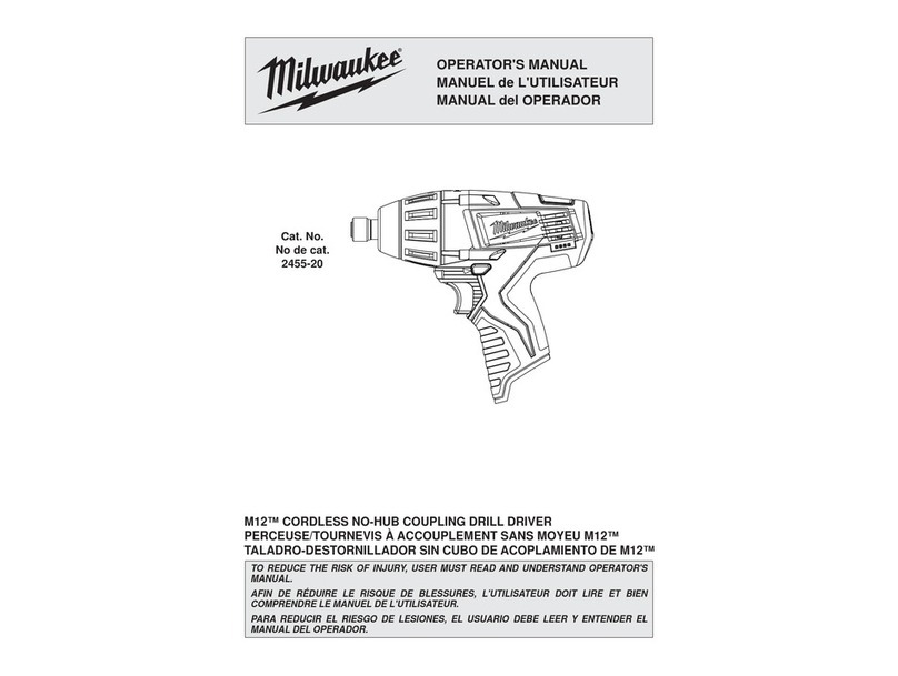 Milwaukee 2455-20 User manual