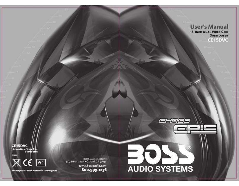 Boss Audio Systems Chaos Epic CE15DVC User manual