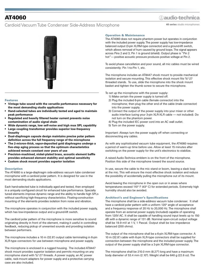 Audio Technica AT4060 User manual