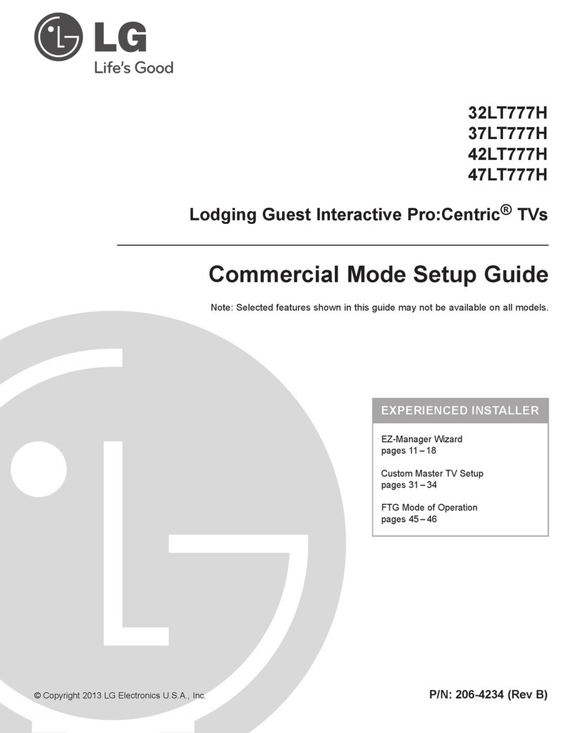 LG Centric 37LT777H Commercial mode setup guide