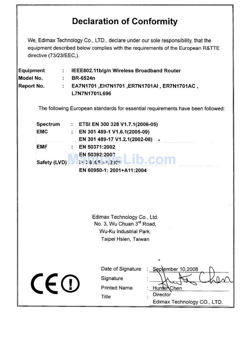 Edimax BR-6524n User manual Edimax BR-6524n User manual