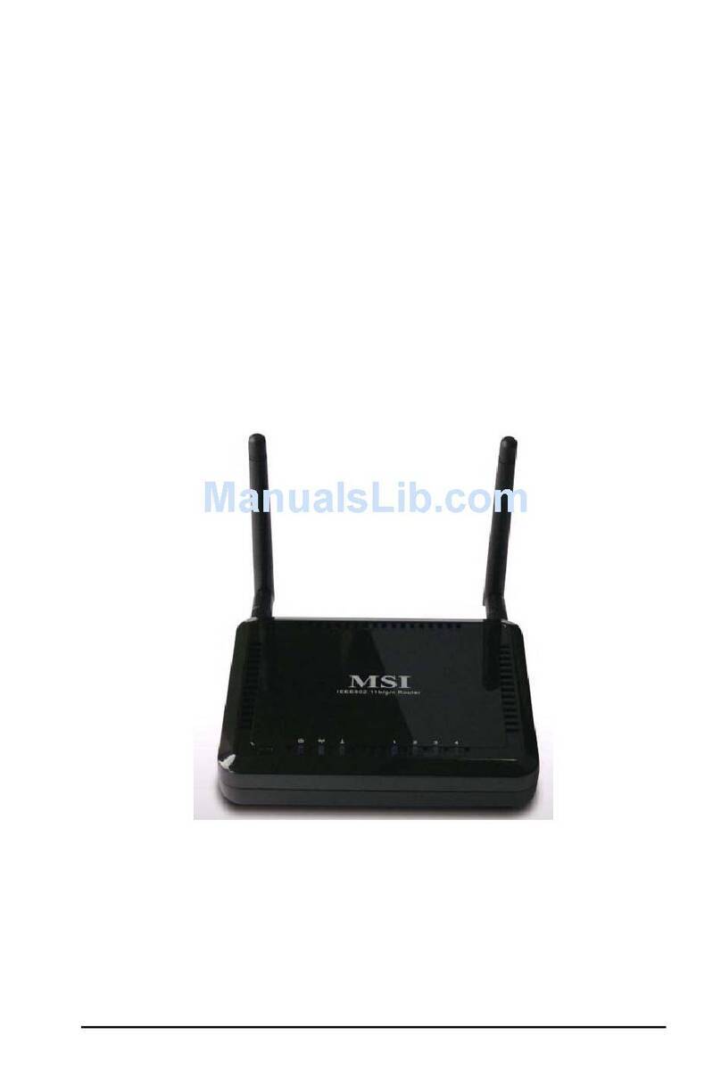 MSI RG70A - Wireless-N 2T2R Broadband Router User manual MSI RG70A - Wireless-N 2T2R Broadband Router User manual