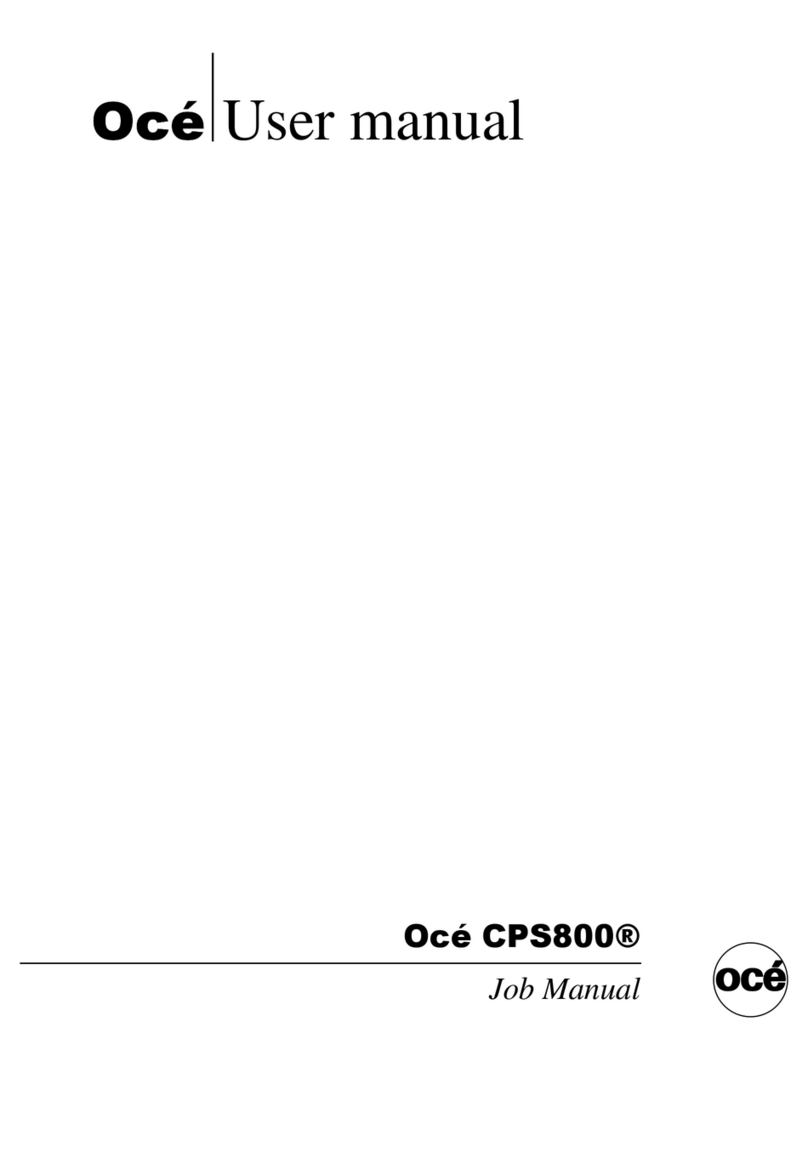 Oce CPS800 User manual