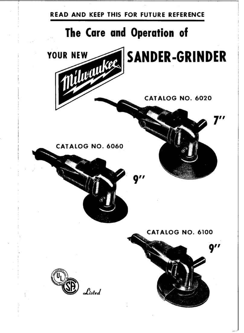 Milwaukee 6020 7'' Operation and care manual
