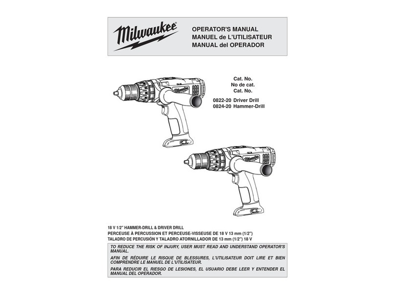 Milwaukee 0822-20 User manual