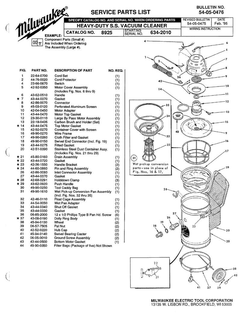 Milwaukee 8925 Wiring instruction