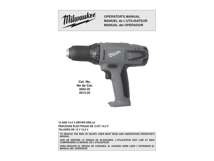 Milwaukee 0602-20 Operator's manual