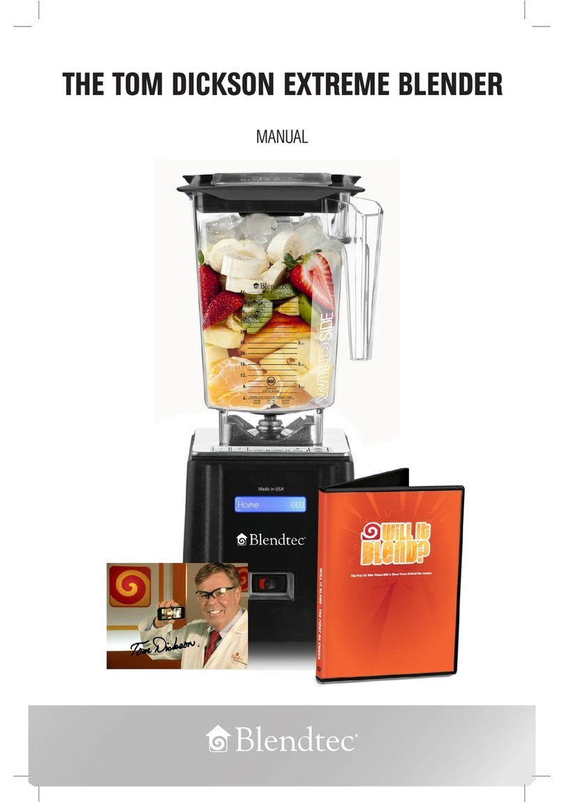 Blendtec Tom Dickson Extreme Blender User manual