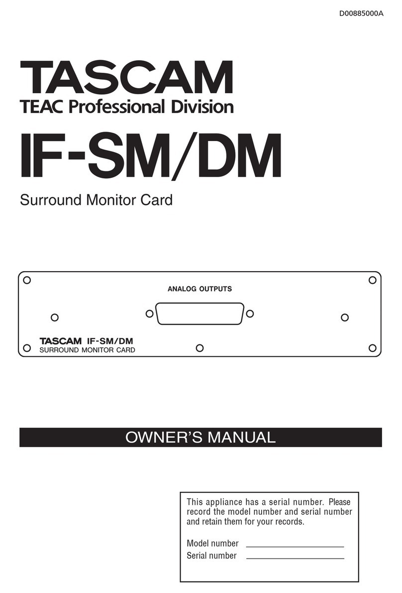 Tascam IF-SM/DM User manual