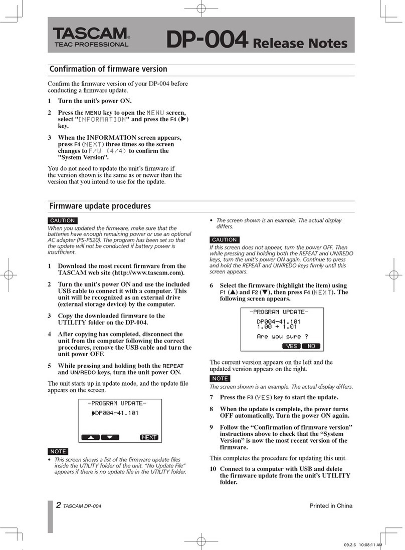 Tascam DP-004 instructions Tascam DP-004 instructions