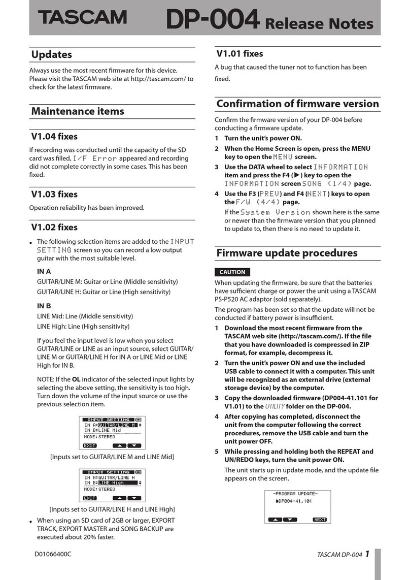 Tascam DP-004 maintenance