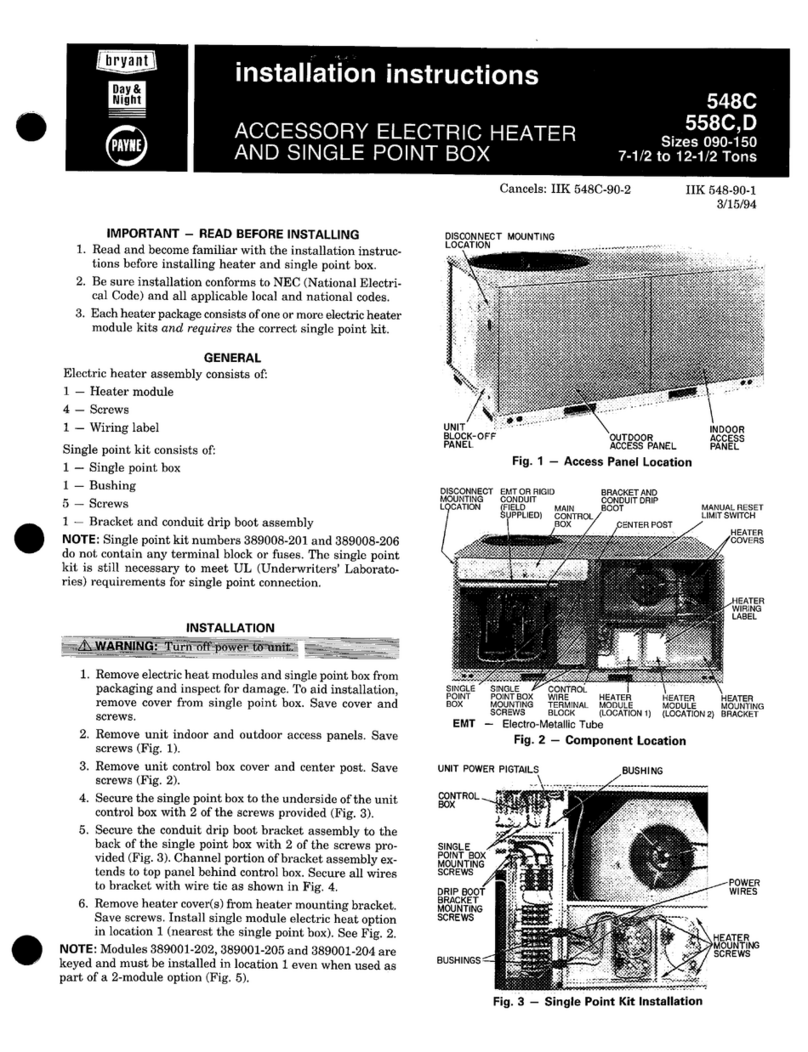 Bryant 548C Series User manual