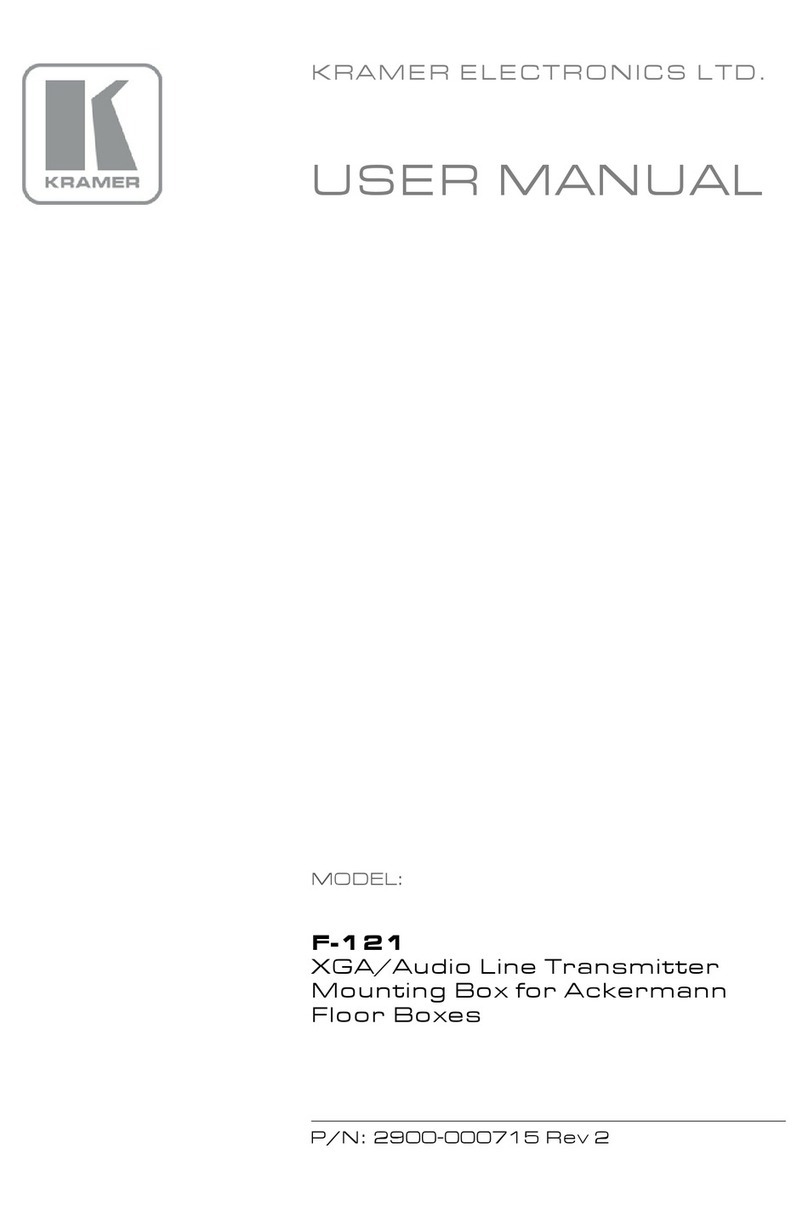 Kramer F-121 User manual