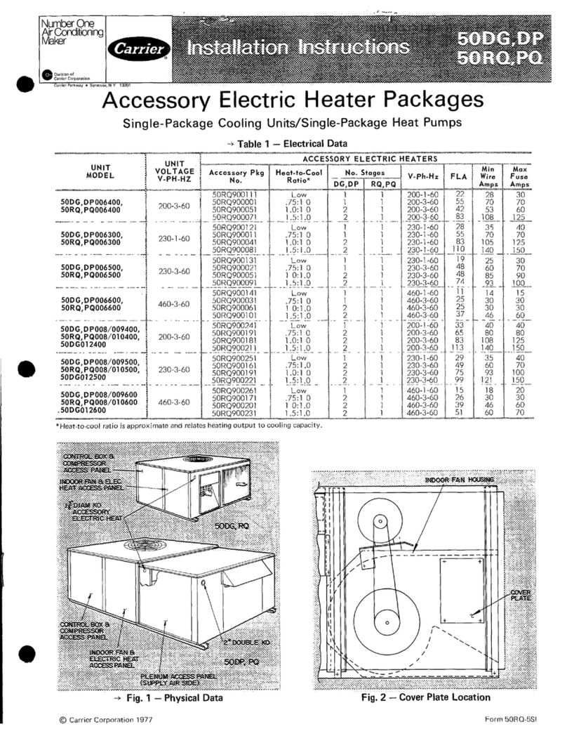 Carrier 50DG User manual
