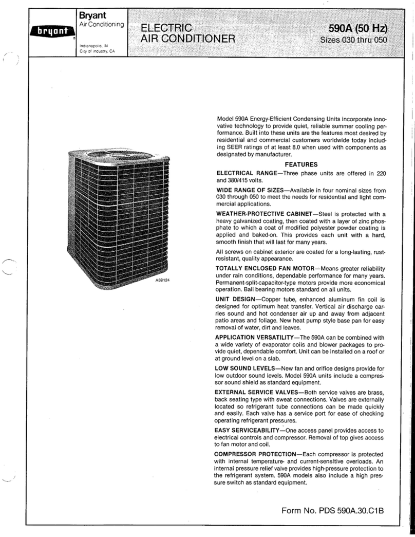 Bryant 590A User manual