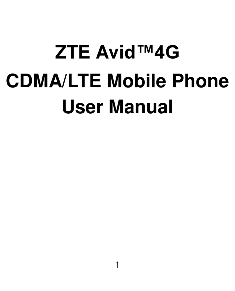 Zte Avid 4G CDMA User manual