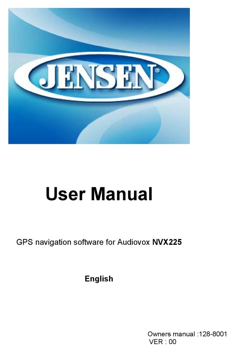 Audiovox NVX225 - 3.5" Touch Screen Jensen Portable... user manual