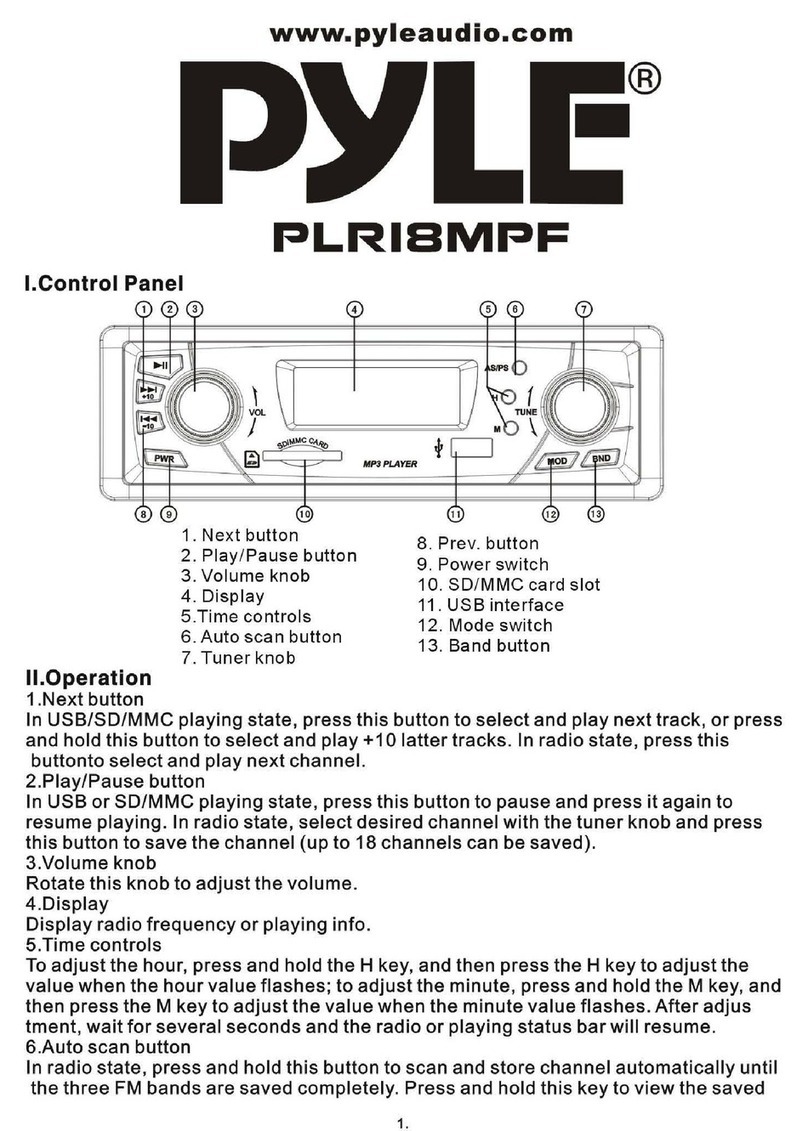 Pyle PLR18MPF User manual