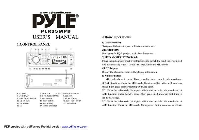 Pyle PLR35MPD User manual