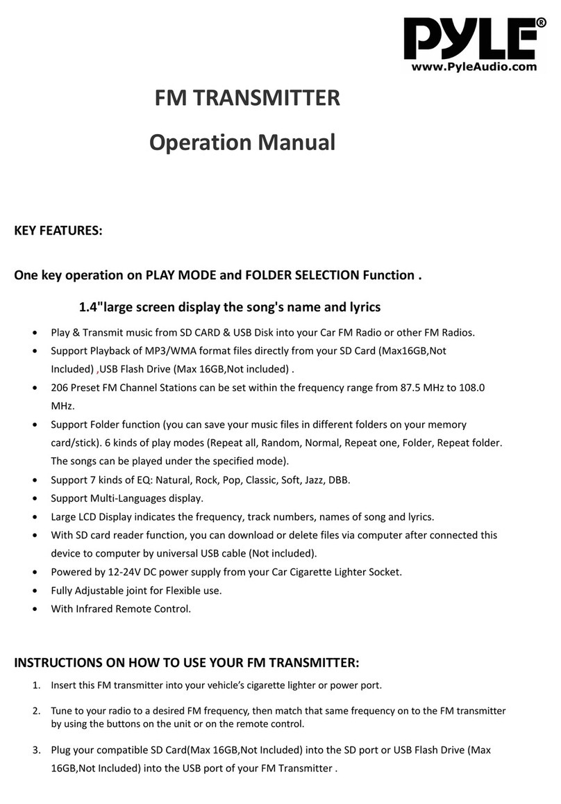 Pyle PIMPTR5B User manual