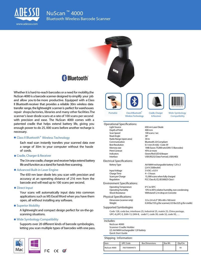 Adesso NuScan 4000 User manual