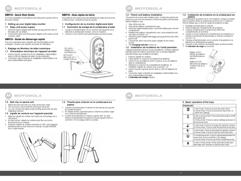 Motorola MBP20 User manual