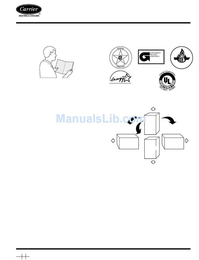 Carrier 58MCA Installation, start-up, and operating instructions