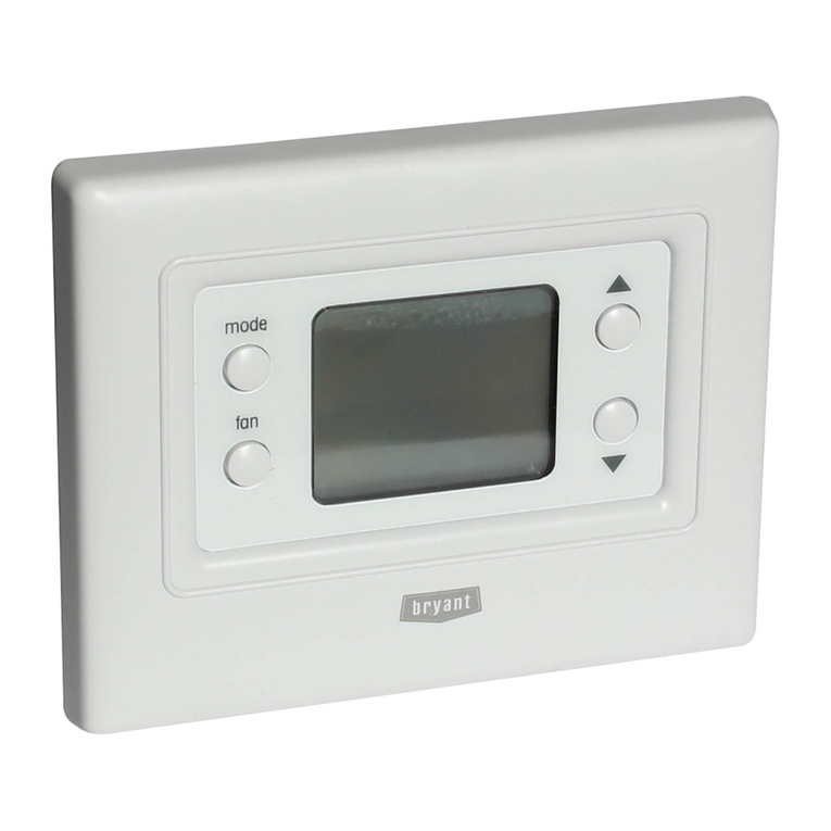 Bryant NON-PROGRAMMABLE THERMOSTAT User manual Bryant NON-PROGRAMMABLE THERMOSTAT User manual