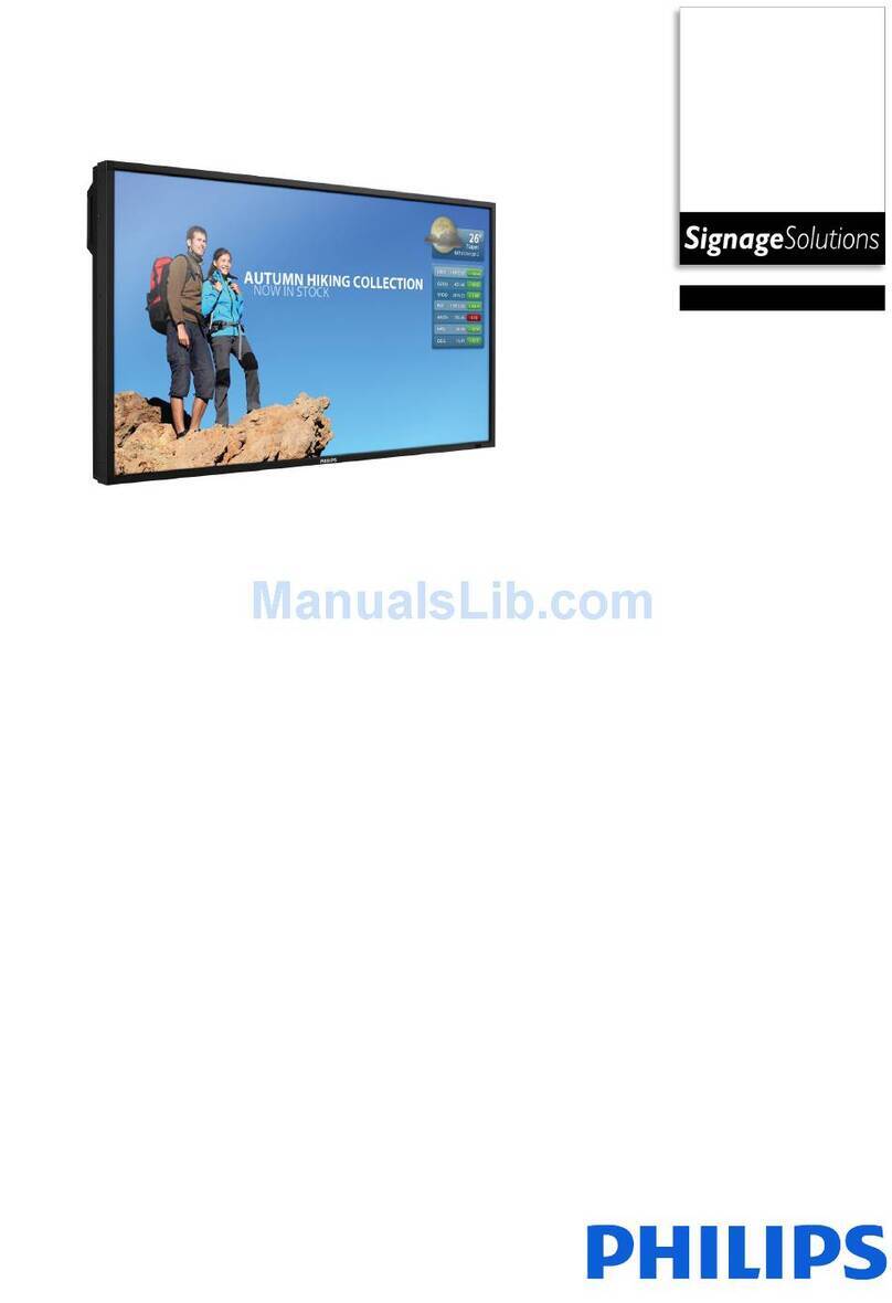 Philips Signage Solutions E-Line Display... User manual