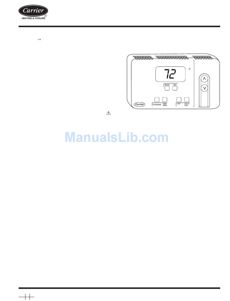 Carrier Standard Programmable Thermostat Installation manual