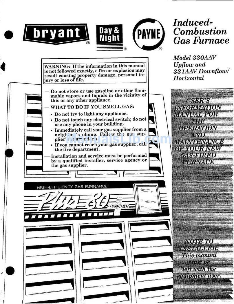 Bryant 330AAV User's information manual for operation and maintenance