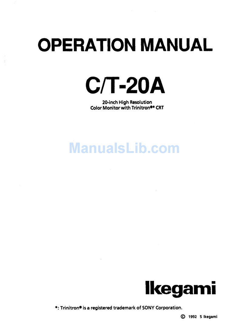 Ikegami C/T-20A User manual