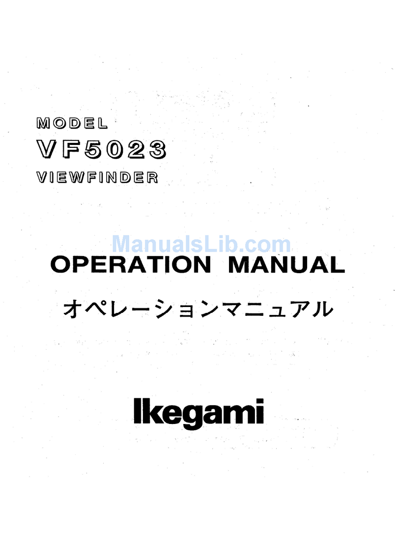 Ikegami VF5023 Viewfinder User manual
