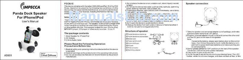 Impecca AS601 Panda User manual