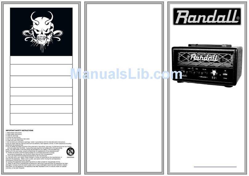 Randall Diavlo RD1H Operation manual