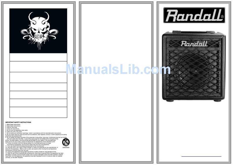 Randall Diavlo RD1C User manual