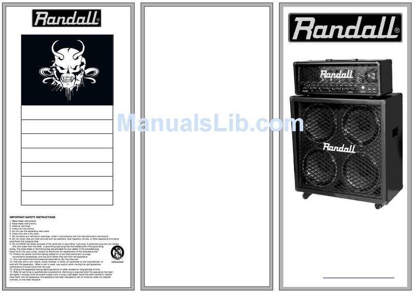 Randall Diavlo RD100H Operation manual