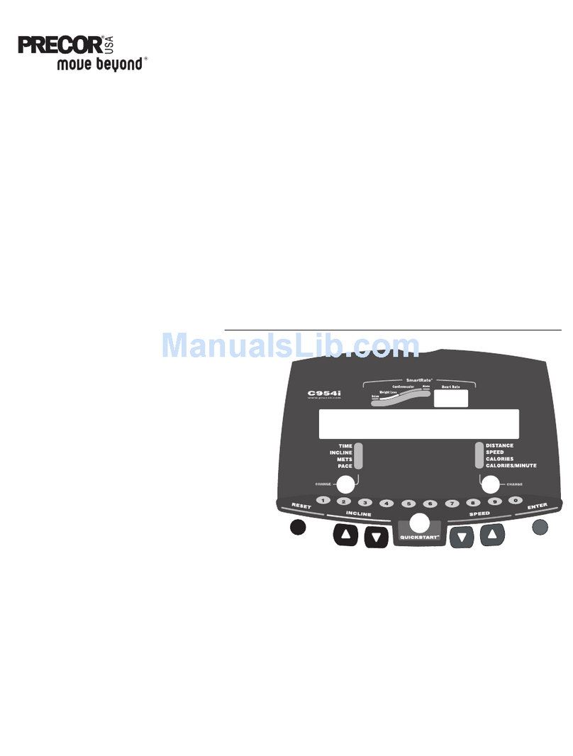 Precor C954i Installation and operating instructions Precor C954i Installation and operating instructions
