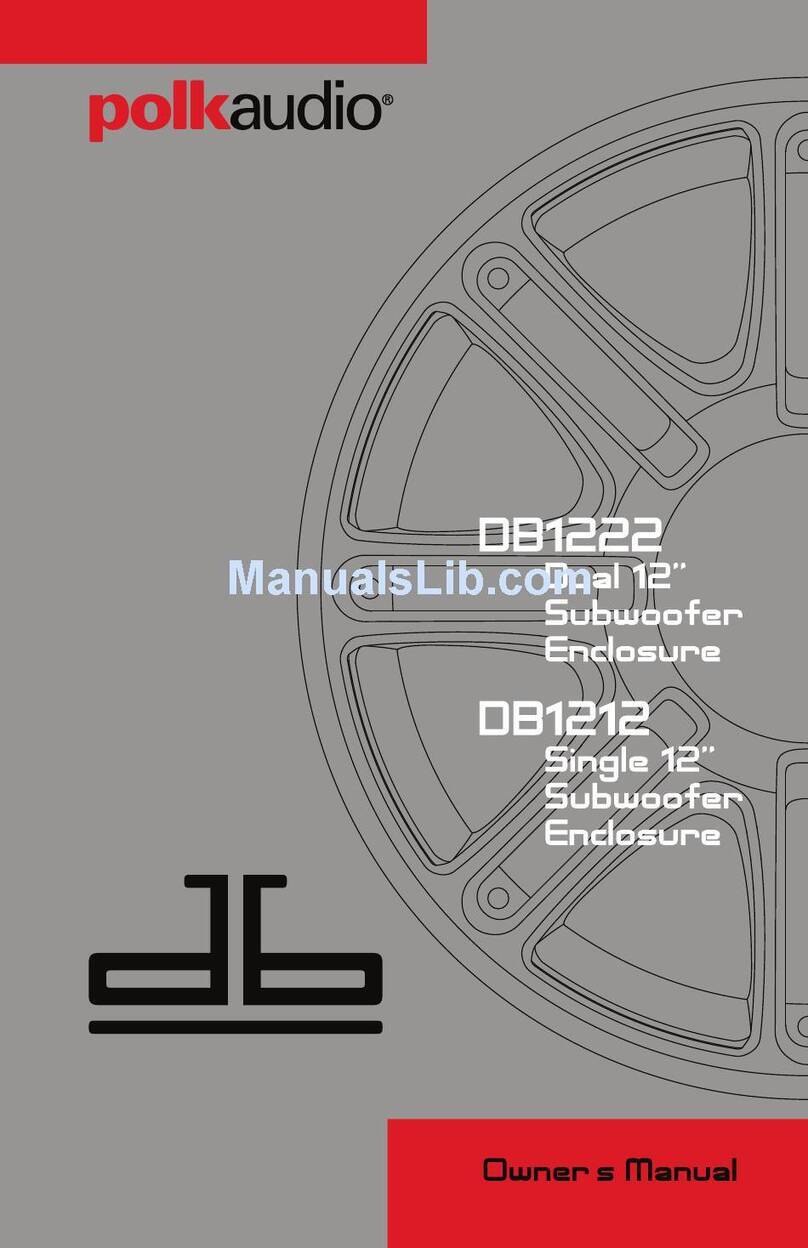 Polk Audio db1212 owner's manual