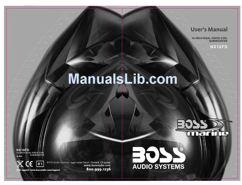 Boss Audio Systems Marine NX10FD User manual Boss Audio Systems Marine NX10FD User manual