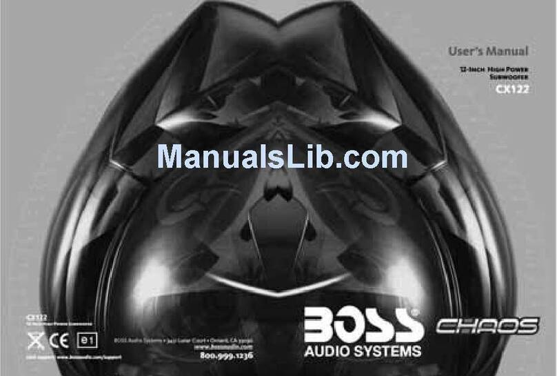 Boss Audio Systems Chaos CX122 User manual Boss Audio Systems Chaos CX122 User manual