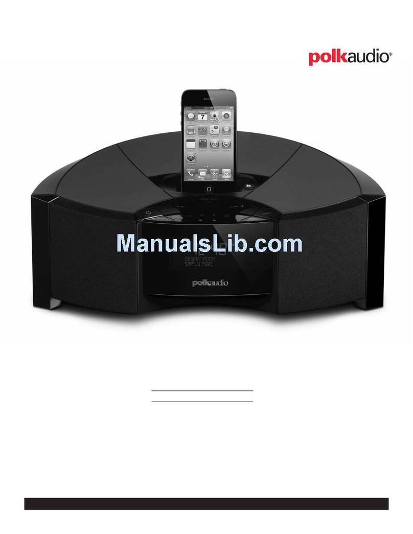 Polk Audio I-Sonic Digital Audio System User manual