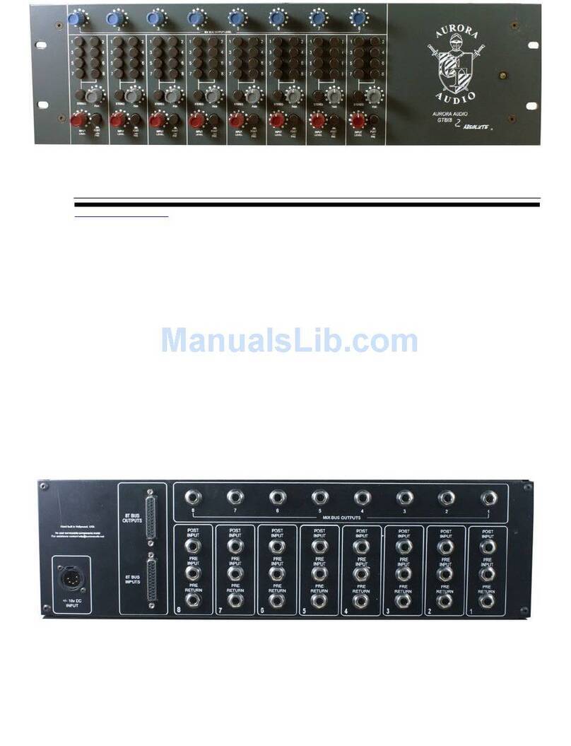 Aurora Audio Absolute GTM822 instruction sheet