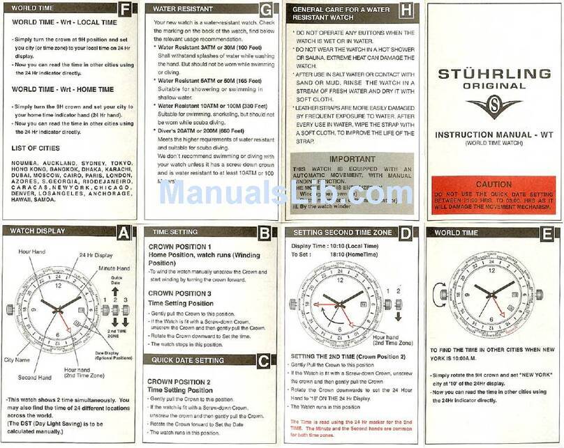 Stuhrling World Time User manual