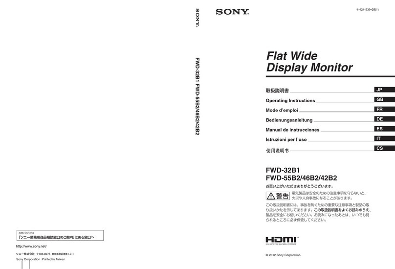 Sony FWD42B2/DS operating instructions