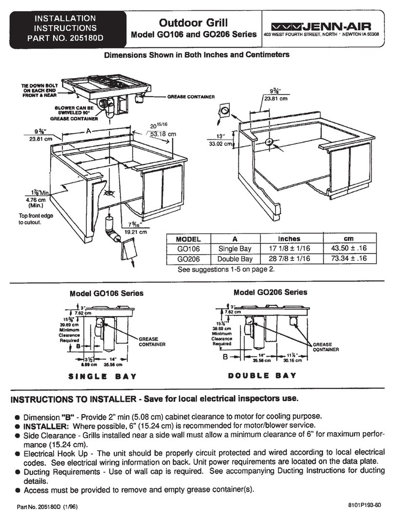 Jenn-Air GO106 Series User manual