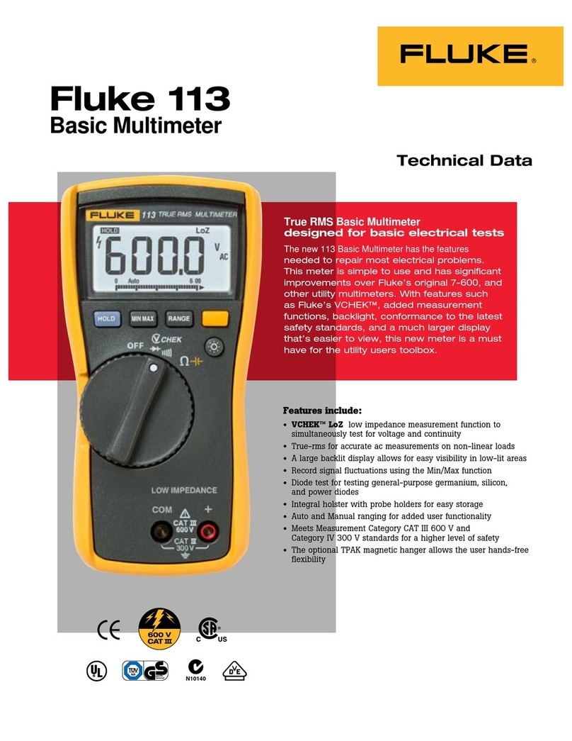 Fluke 113 Technical data