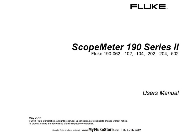Fluke ScopeMeter 190-502 user manual