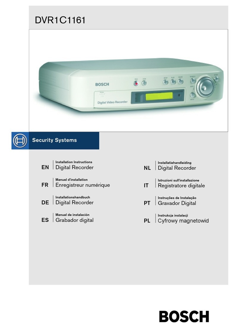 Bosch DVR1C1161 User manual