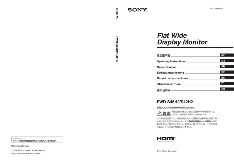 Sony FWDS42H2 operating instructions